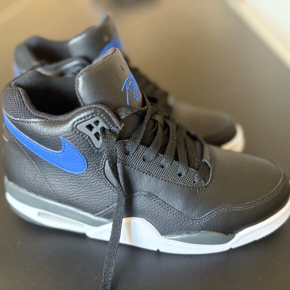 Nike Flight Legacy 'Black Hyper Blue' - Men's US8 - Picture 3 of 6